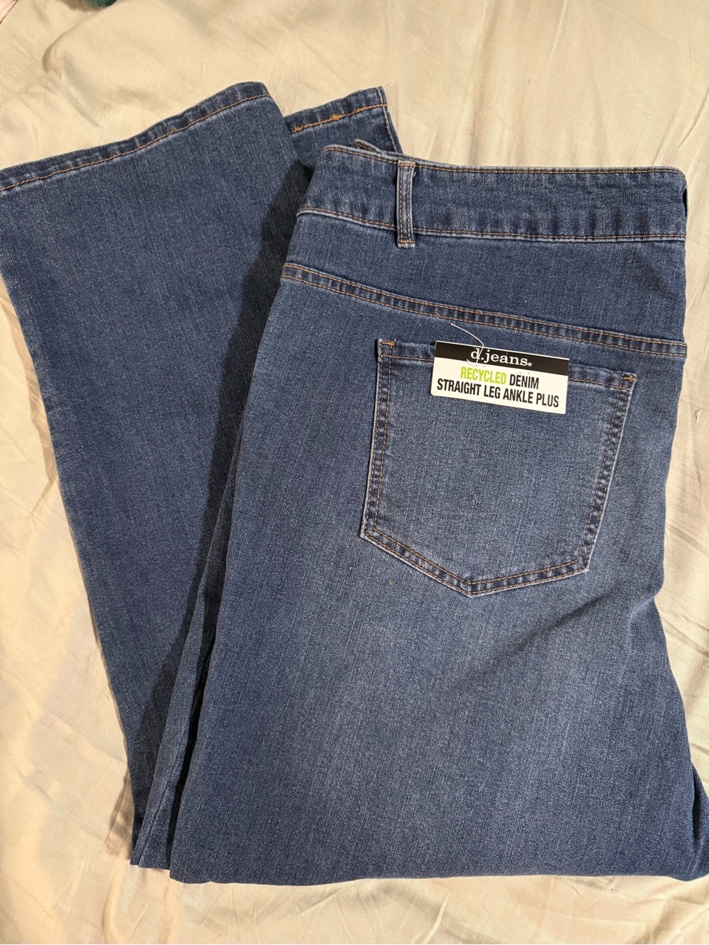 d. jeans Straight Leg Ankle Plus Jeans - Blue